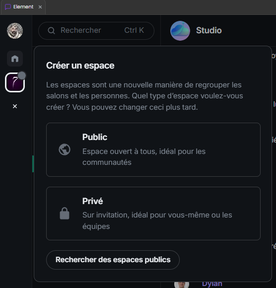 Element — création d'espace Aurélia Suite